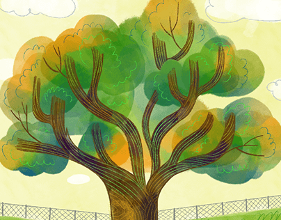Great Oak Tree Illustration