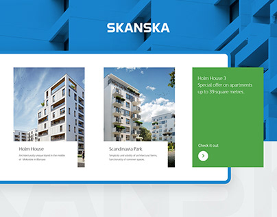 Skanska - modern website design