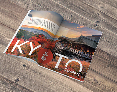 Kyoto: 4 page spread for Publication Design