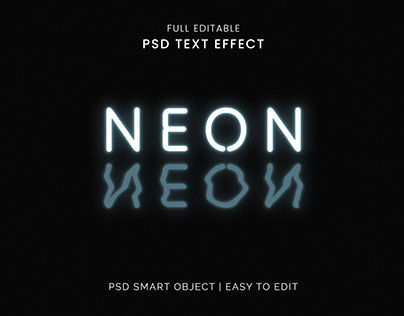 Neon Reflected Text Effect