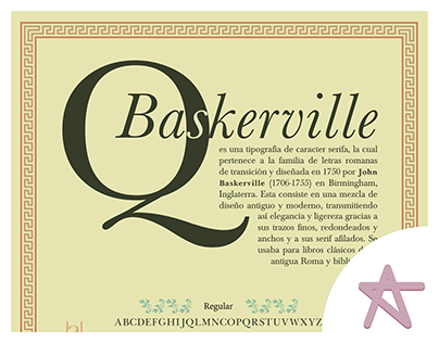 "Baskerville" Font Poster