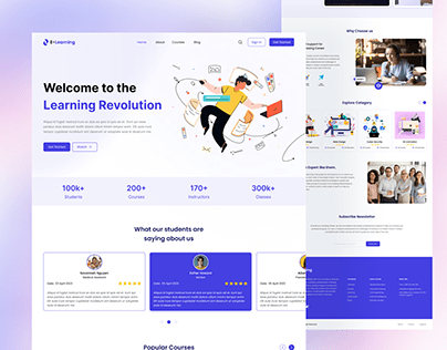 Online Learning Platform website UI Design