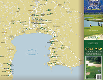 Golf Map Thailand (folded oversize map)