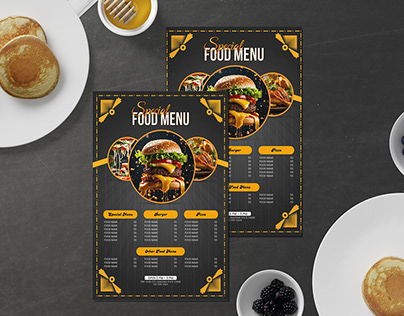 Creative food menu design, food menu, Restaurant menu