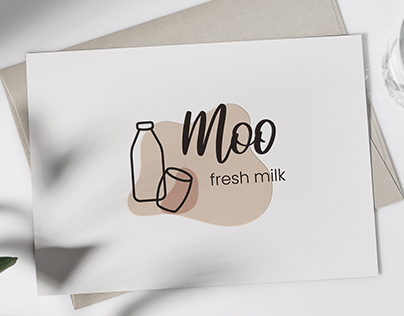 Logo for a farmer who supplies "Moo" milk
