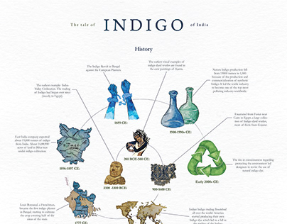 The tale of Indigo of India - Infographic design