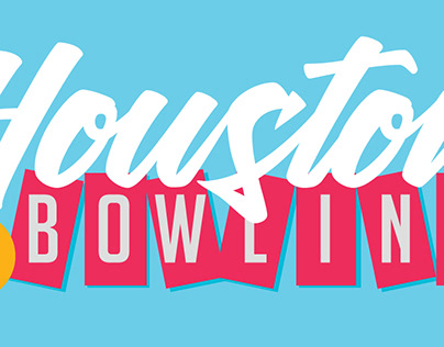 Houston Bowling center Logo and Brochure Redesign