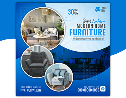 Exclusive Modern Furniture Social Media Post Design ads