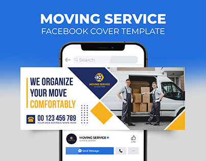 Moving Company Facebook Cover Design
