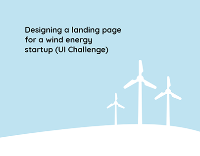 Landing page for a wind energy startup (UI Challenge)