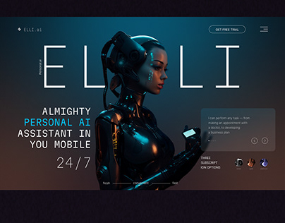 ELLI.AI - landing page (Главный экран)