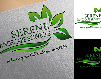 Serene Landscape Services Logo Design