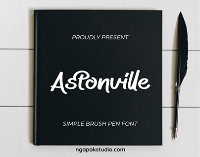 Astonville Simple Brush Pen Font | Ngapakstudio.com