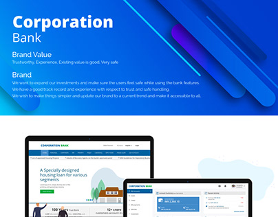 Corporation Bank Re-design