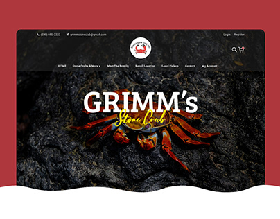 Grimm's Stone Crab - website UI