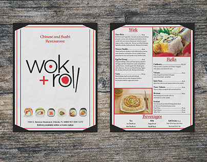 Wok+roll Restaurant Menu