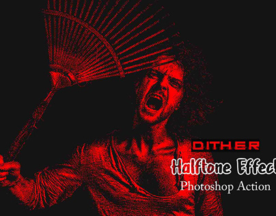 Dither Halftone Effect Photoshop Action