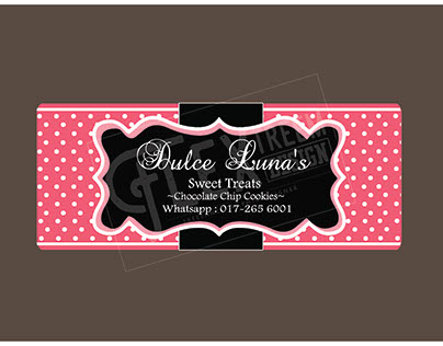 CHOCLATE CHIP COOKIES LABEL FOR DULCE LUNA'S