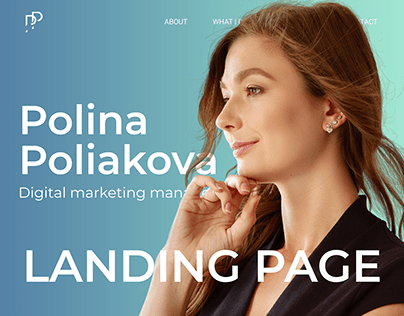 Landing page for marketer Polina Poliakova