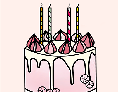 Illustration - birthday cake