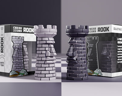 Chess Icons – Rook Toy & Packaging Design