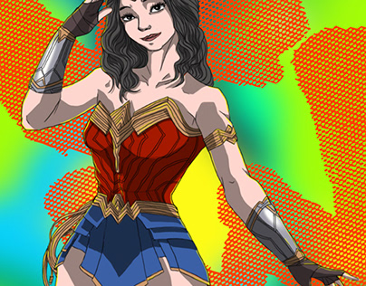 Wonder Woman in anime style