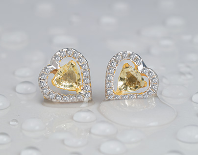 danburite + diamond earring