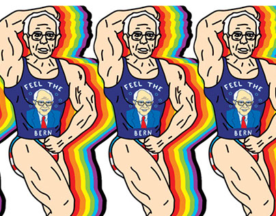 Rainbow Buff Bernie