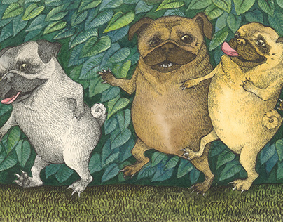 Where The Wild Pugs Are - Illustration