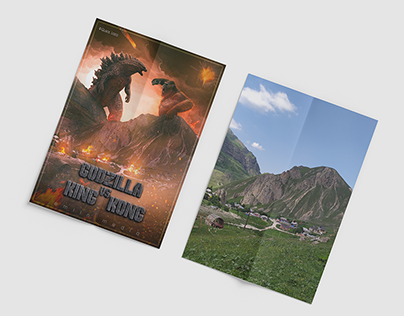 Godzilla vs Kong poster (Qusar, Azerbaijan)
