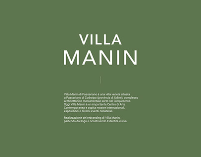 VILLA MANIN — Rebranding