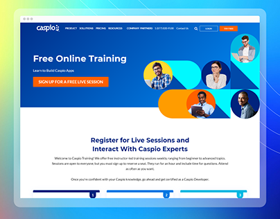 Caspio Free Online Training Web Design UI UX Modern