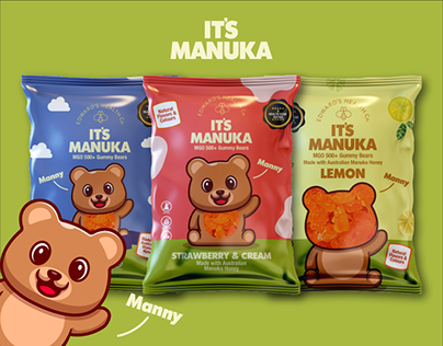 IT'S MANUKA Gummy Bear Packaging Design