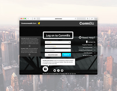 CommBiz Web/App UI Concept