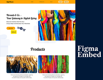 Cloth Website Design (Figma Embed)