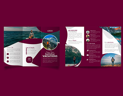 Simple creative Travel explore brochure design