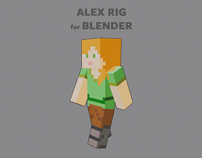 Minecraf Rig - Alex (Blender)