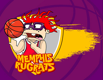 memphis rugrats basketball mascot logo