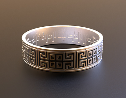 Men's silver wedding ring design