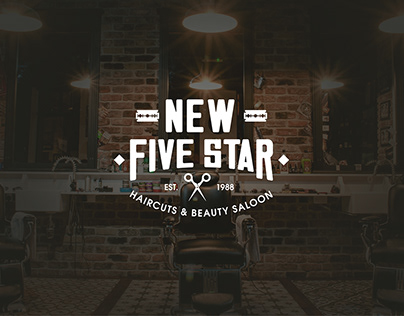 New Five Star | Barber Shop Logo