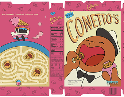 Conetto's Cereal Box