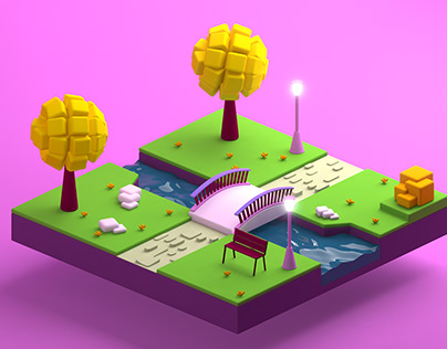 Isometric 3D game park
