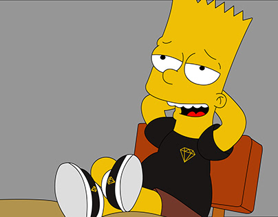 Download Sad Bart Simpsons Vector Art Wallpaper