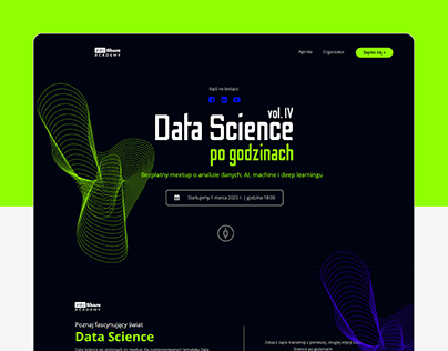 UI Design, landingpage - Data Science po godzinach