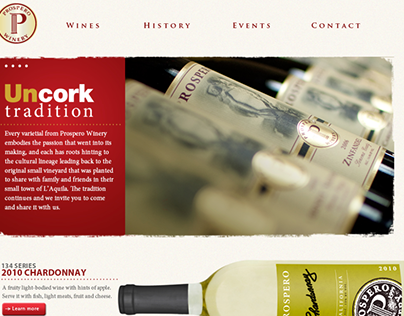 Prospero Winery Website Design