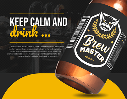 Diseño de etiqueta BrewMaster Cerveza Artezanal