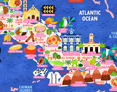 Cuba Map Illustration