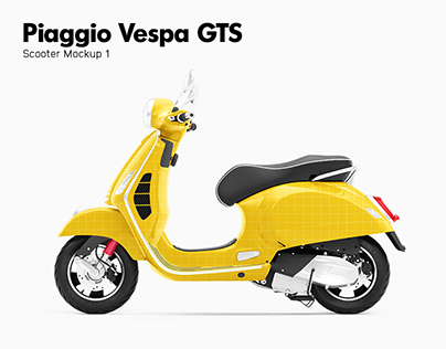Piaggio Vespa GTS Scooter Mockup