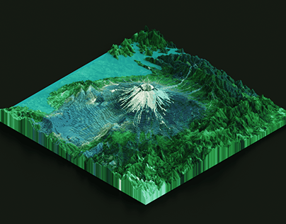 Project thumbnail - Fuji Mountain based on Map VoxelArt