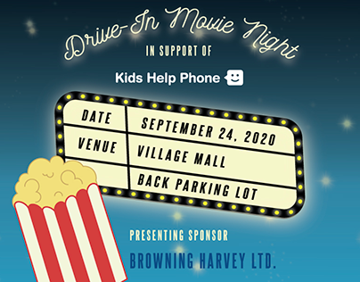 Kids Help Phone Drive-In Movie Event